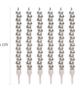 Dekora silver bubble candles pk/6 bij cake, bake & love 10