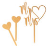 Dekora caketopper set mr & mrs and gold hearts bij cake, bake & love 2 Dekora caketopper set mr & mrs and gold hearts bij cake, bake & love 1