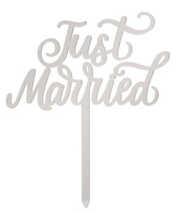 Dekora Caketopper Just Married Silver