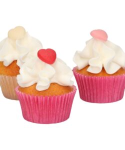 Funcakes fondant decoraties hartjes klein assorti set/30 bij cake, bake & love 10