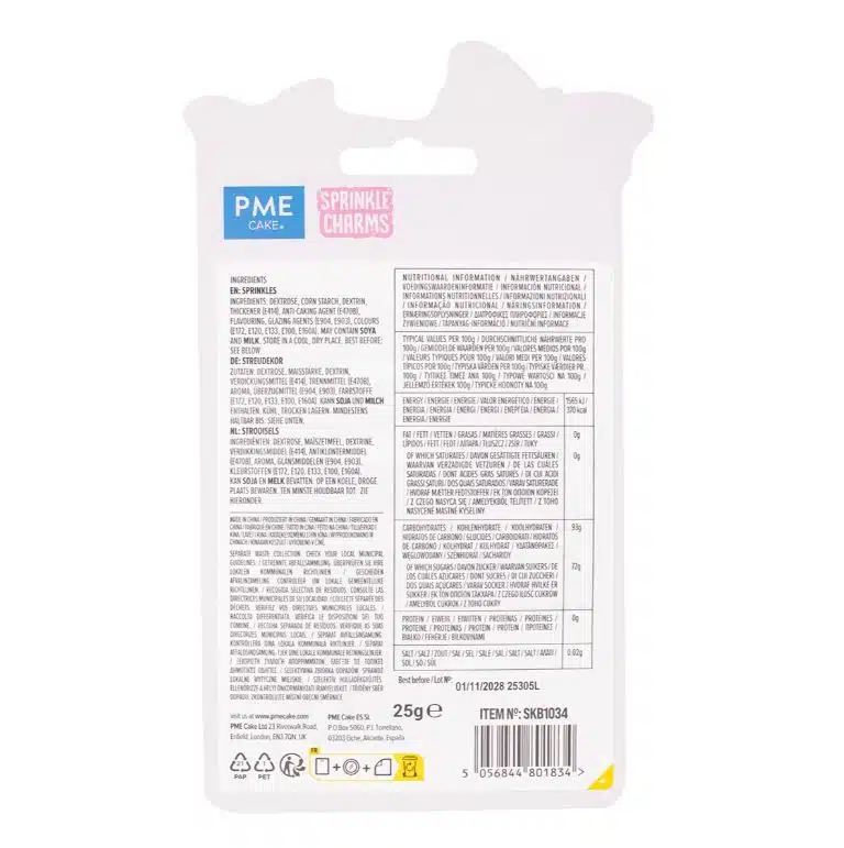 Pme sprinkle charms pastel strikjes 25 gram bij cake, bake & love 7 Pme sprinkle charms pastel strikjes 25 gram - afbeelding 3