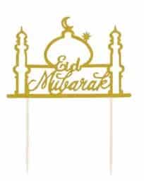 Alternative view of EID Mubarak Caketopper + 24 prikkers