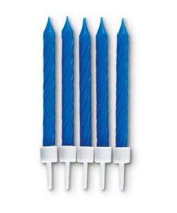 Städter Kaarsjes blauw met houder 10 stuks