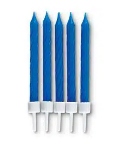 Städter Kaarsjes blauw met houder 10 stuks