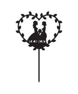 Gepersonaliseerde Taarttopper Leaf Hearts Ladies