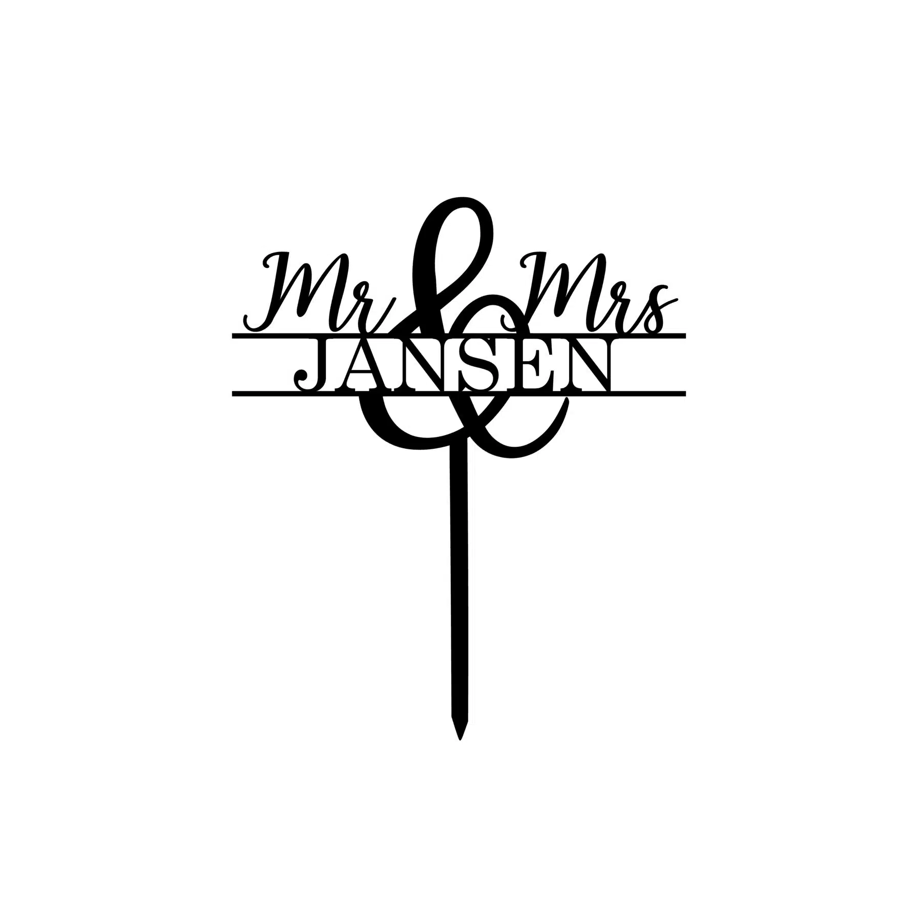 Gepersonaliseerde taarttopper mr & mrs bij cake, bake & love 5 Gepersonaliseerde taarttopper mr & mrs