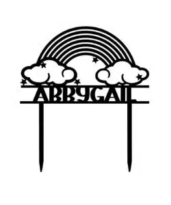 Gepersonaliseerde Taarttopper Regenboog