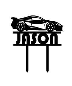 Gepersonaliseerde Taarttopper Race Auto