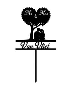 Gepersonaliseerde Taarttopper Love Tree