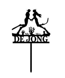 Gepersonaliseerde Taarttopper Dive for Love