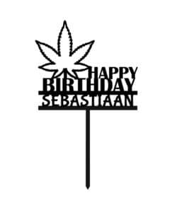 Gepersonaliseerde Taarttopper Wietblad