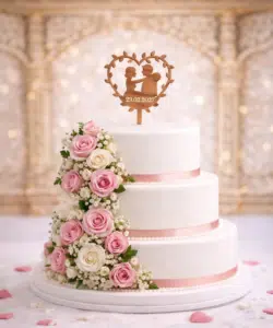 Gepersonaliseerde taarttopper leaf heart romance bij cake, bake & love 10