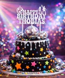 Gepersonaliseerde taarttopper disco bij cake, bake & love 9 Gepersonaliseerde taarttopper disco bij cake, bake & love 8