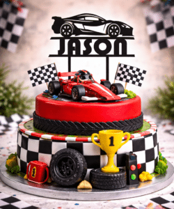 Alternative view of Gepersonaliseerde Taarttopper Race Auto