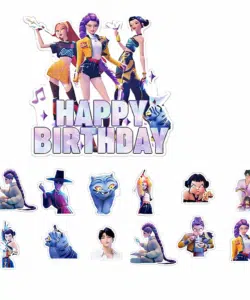 Caketopper KPop Demo Hunters + Cupcake Prikkers pk/25