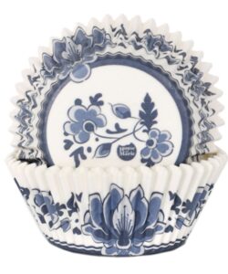 House of Marie Baking Cups Delfts Blauw pk/48
