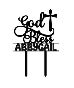 Gepersonaliseerde Taarttopper Communie God Bless