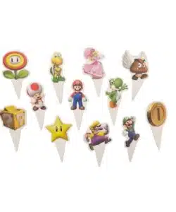 Cupcake Prikkers Mario 24 stuks versie 4 pk/24