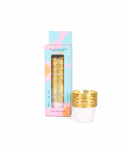 Azucren Mini Party Cups Wit/Goud pk/50