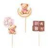 Cupcake prikkers baby & bear pink pk/12 bij cake, bake & love 2 Cupcake prikkers baby & bear pink pk/12 bij cake, bake & love 1