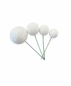Cake Bubbles Wit Glitter pk/4