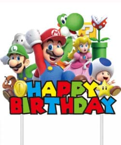 Caketopper Mario Brothers Happy Birthday
