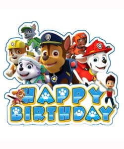 Caketopper Paw Patrol Happy Birthday