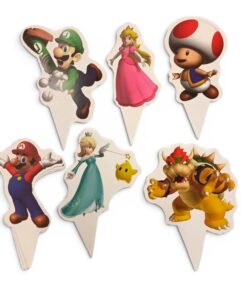 Cupcake Prikkers Mario 24 stuks versie 3 pk/24