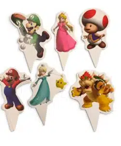 Cupcake Prikkers Mario 24 stuks versie 3 pk/24