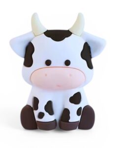 Caketopper Plastic Poppetje Koe