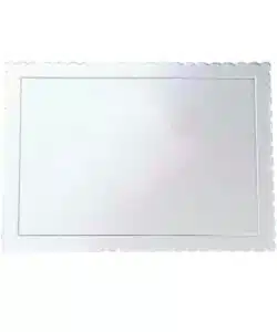 Azucren gekarteld board rechthoek zilver 25 x 35 cm