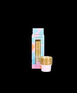 Azucren Mini Party Cups Wit/Goud pk/50