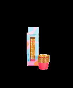 Azucren Mini Party Cups Rood/Goud pk/50