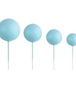 Cake Bubbles Licht Blauw Glans set 20