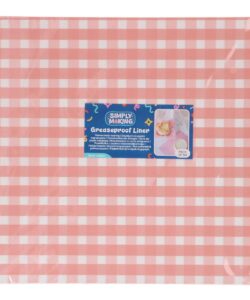 Simply Making Bento Box Liner Pink/Peach Checkerboard 25x25 cm pk/50