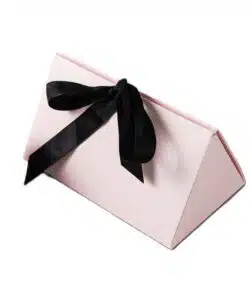 Bonbon of patisserie doosje roze met zwart lint - 12,7 x 7 x 7 cm bij cake, bake & love 6