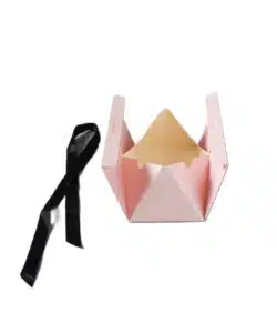 Bonbon of patisserie doosje roze met zwart lint - 12,7 x 7 x 7 cm bij cake, bake & love 8