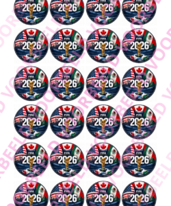 Eetbare Cupcakeprint wk voetbal 1 - 24 cupcake rondjes