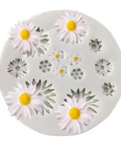 Siliconen mal daisy flowers bij cake, bake & love 7
