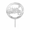 Happy birthday round topper zilver acryl extra dun bij cake, bake & love 2 Happy birthday round topper zilver acryl extra dun bij cake, bake & love 1