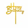 Happy birthday topper goud acryl extra dun bij cake, bake & love 4 Happy birthday topper goud acryl extra dun bij cake, bake & love 3