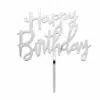 Happy birthday topper zilver acryl extra dun bij cake, bake & love 2 Happy birthday topper zilver acryl extra dun bij cake, bake & love 1