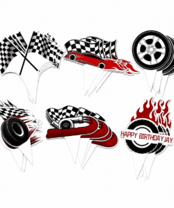 Racewagen Cupcake Prikkers pk/24