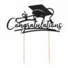 Papieren taarttopper congratulations zwart bij cake, bake & love 3