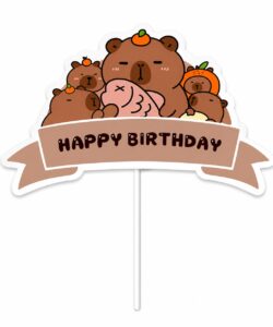 Capibara Caketopper Happy Birthday