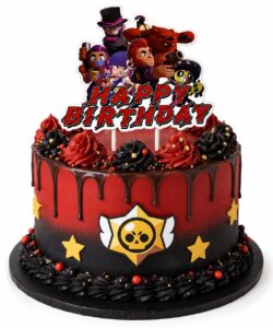 Alternative view of Caketopper Brawl Stars Happy Birthday versie 2