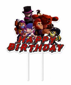 Caketopper Brawl Stars Happy Birthday versie 2
