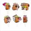 Capibara cupcake prikkers pk/24 bij cake, bake & love 4 Capibara cupcake prikkers pk/24 bij cake, bake & love 3
