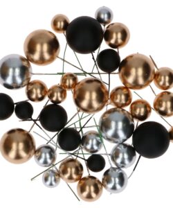 Alternative view of Simply Making Decorative Ball Set Metallic Gold Silver & Black pk/32