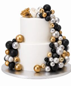 Simply making decorative ball set metallic gold silver & black pk/32 bij cake, bake & love 10
